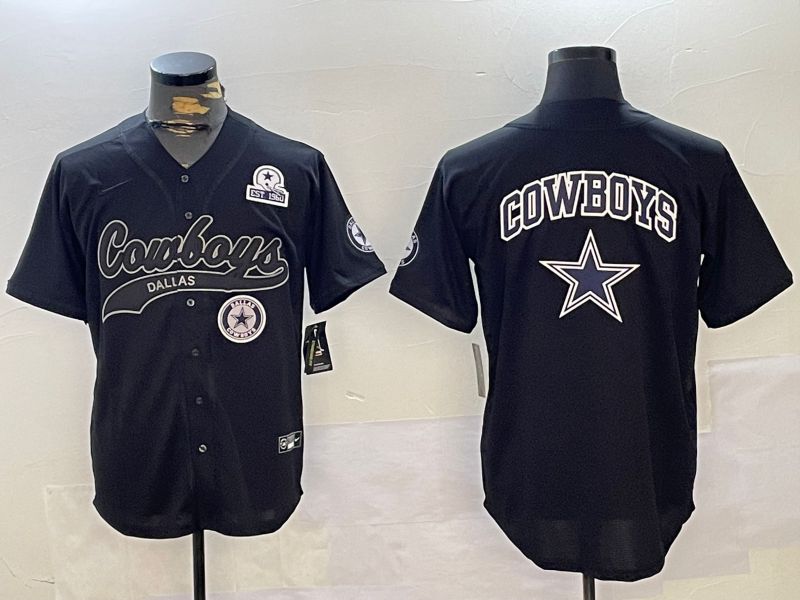 Men Dallas Cowboys Blank Black Joint Name 2024 Nike Limited NFL Jersey style 12->dallas cowboys->NFL Jersey